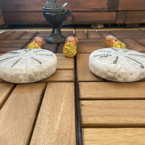 Incense box handmade Athonite with 7 fragrances and 3 charcoal tablets