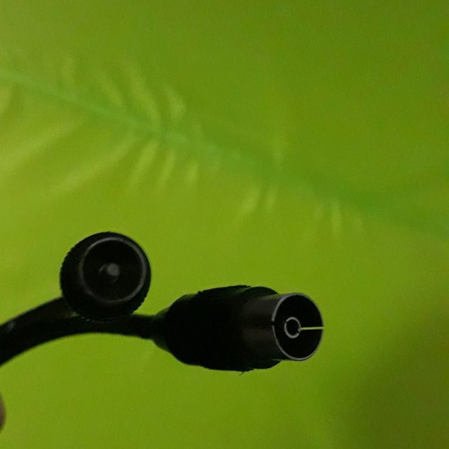 TV cable, 1m, with male and female on both ends