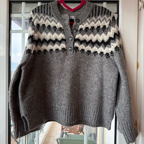 Zara jacquard knitted sweater like new with alpaca