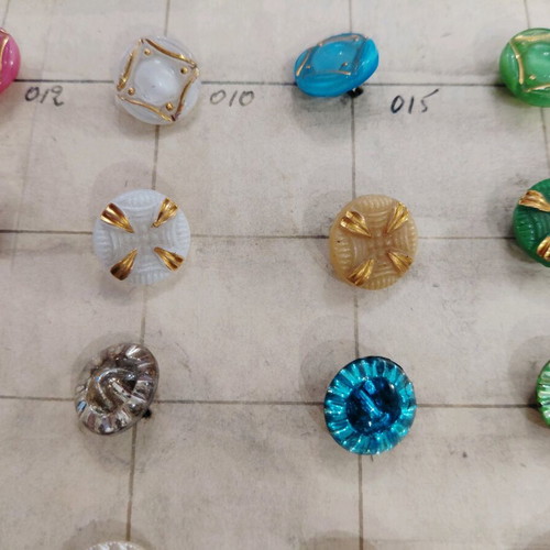 Vintage button sample book from the 1960s used