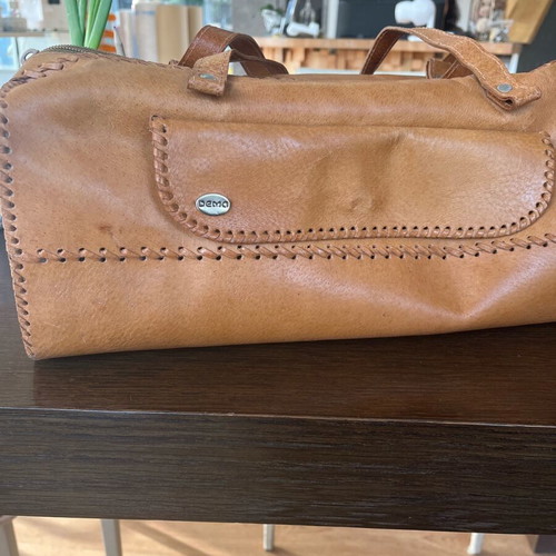 Vintage handbag like new, beige and brown with additional strap