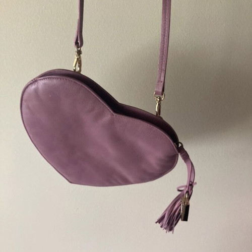 Furla Lilac Heart Crossbody Bag new, genuine leather