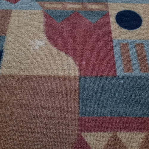 Rugs used, set of 2 colorful runners with anti-slip backing