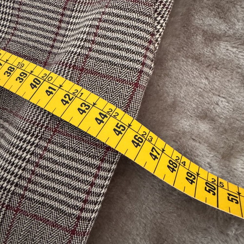 Plaid cropped culottes wide leg trousers, size S