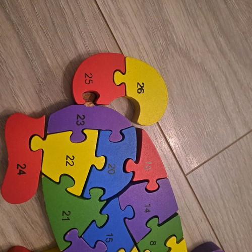 Wooden puzzles used, set of 3 animal designs