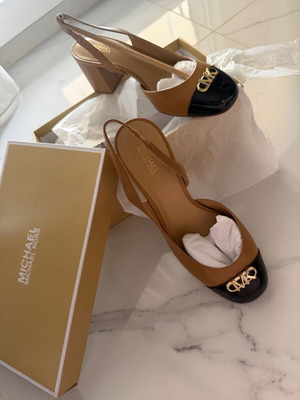 Michael Kors Perla Slingback πέδιλα καινούργια, μαύρο και καφέ