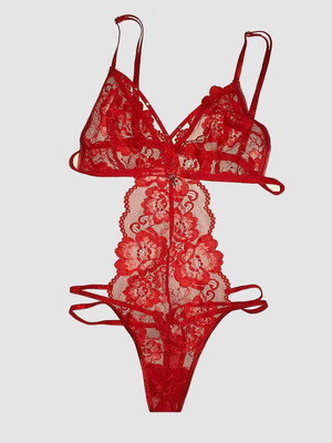 Tanga-string боди Free Move червен нов в размери S, M, L
