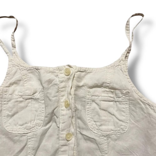 White vintage fairycore button-up top like new, size M