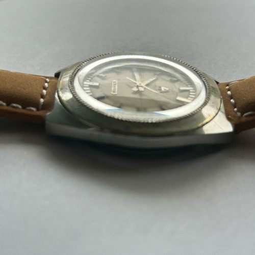 Citizen Crystal Seven watch used, men's, beige and silver