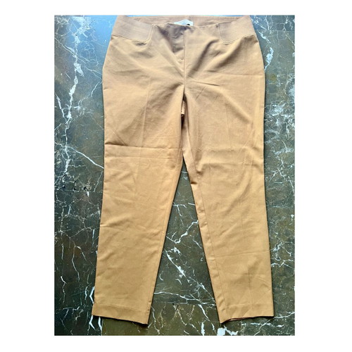 Dorothy Perkins office style maternity trousers used, brown, size L