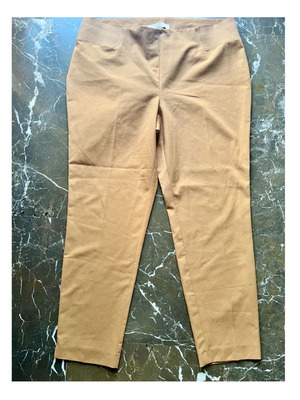 Dorothy Perkins office style maternity trousers used, brown, size L