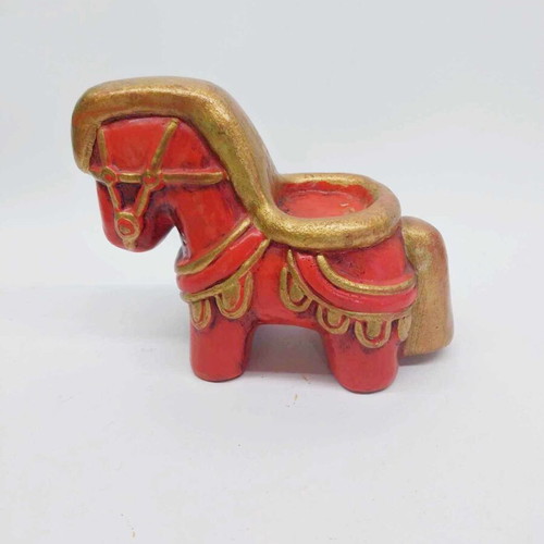 Vintage Thun Bolzano ceramic horse candlestick used