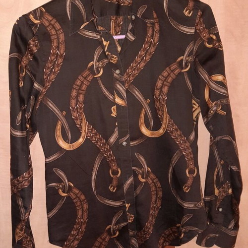 Ralph Lauren women's shirt-vest set like new, beige-brown