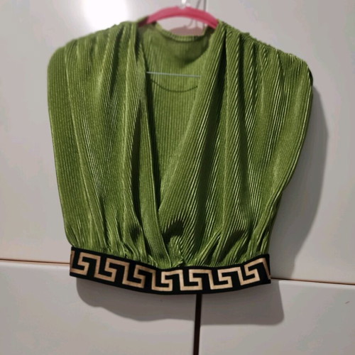 Women's set palazzo and crop green like new