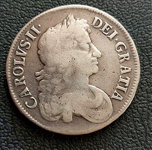 1673. 1 CROWN. Μ.Βρετανίας. ασημένιο νόμισμα.