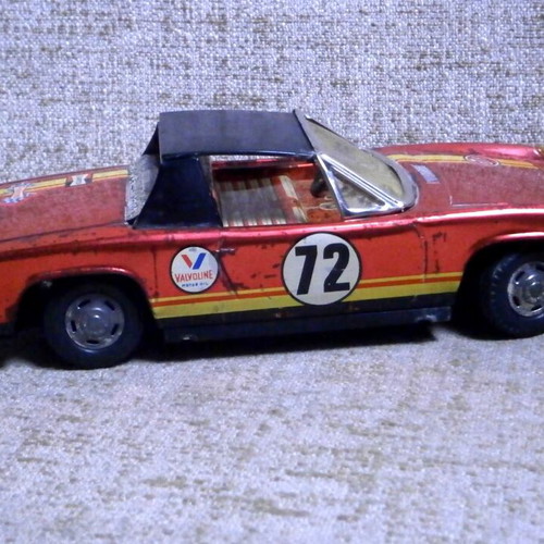 Porsche 914 A. Ananiadis Tin Toy new with battery box and vintage remote control