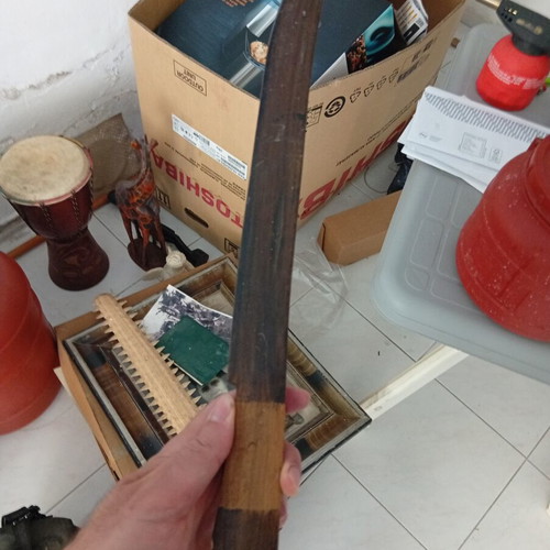 Wooden decorative sword handmade, used, from Africa 1985