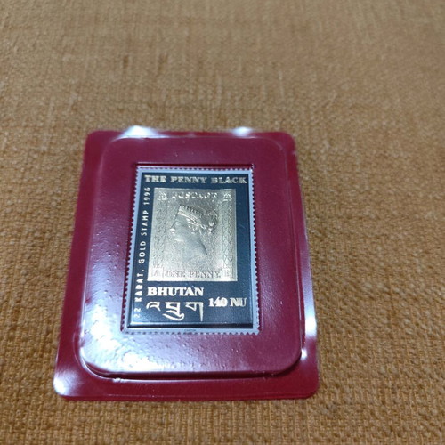 Gold 22k commemorative stamp The Penny Black new