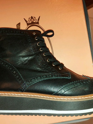 Black women's Oxford boots used, size 36, Toutounis