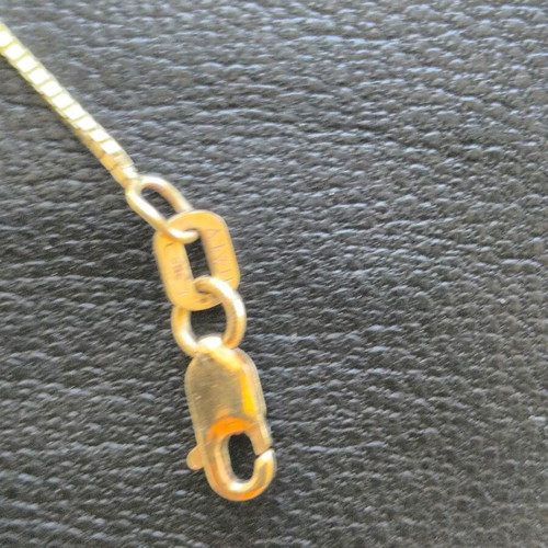 Italian 585 gold necklace like new with stones, 46 cm length