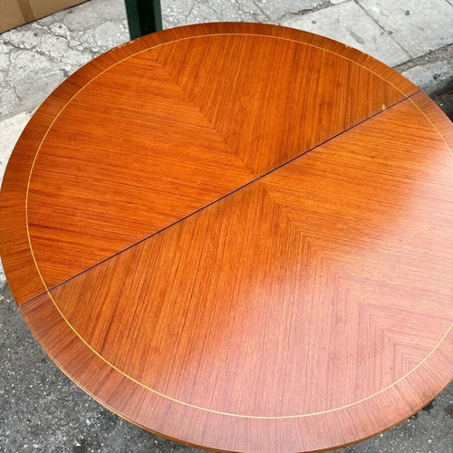 Console dining side table used, half-moon, dimensions 100x79 cm