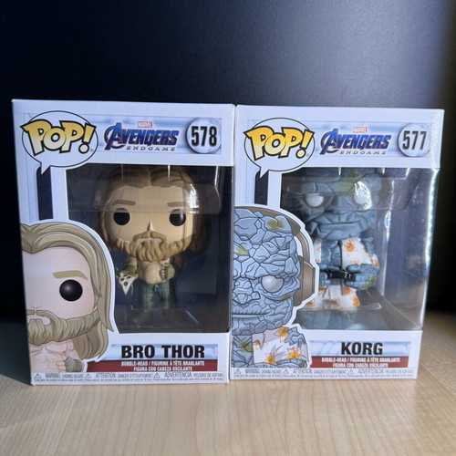 Funko Pop Marvel Avengers Endgame Bro Thor and Gamer Korg Set