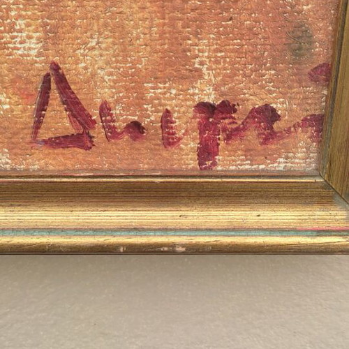 Signed painting on canvas used, 54x44 cm