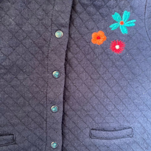 Girls' set 1.5-2 years 80-92 cm denim pants and blue quilted jacket used
