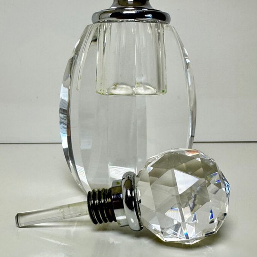 Vintage faceted crystal perfume bottle