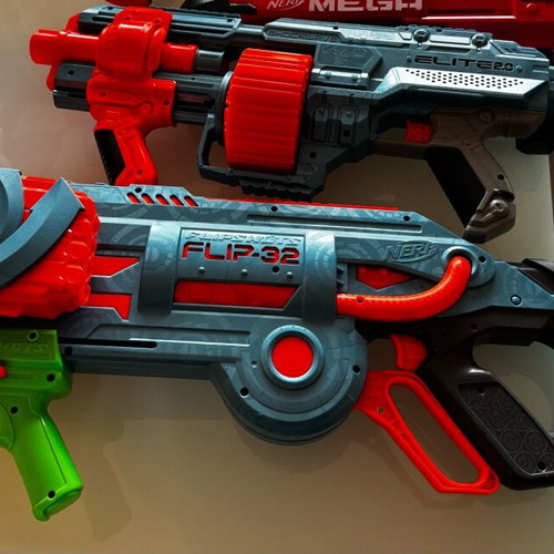 Nerf guns like new, 2 pieces with Flip 32 and Elite 2.0