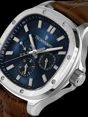 Tecnotempo MultiReborn Big Calendar Limited Edition ρολόι καινούργιο, μπλε και καφέ