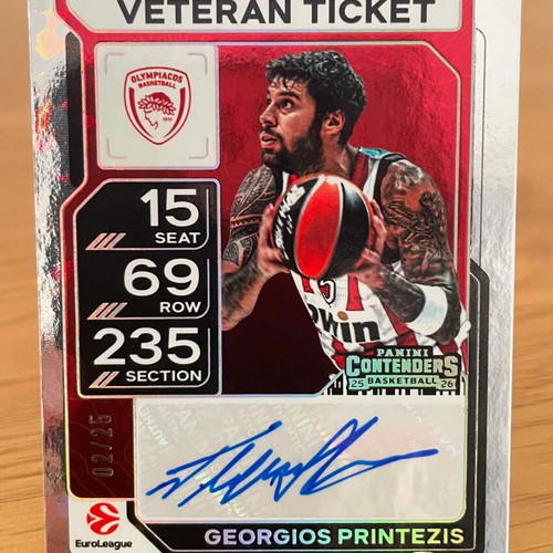 Georgios Printezis Veteran Ticket Panini Contenders 2025-2026 new, authentic