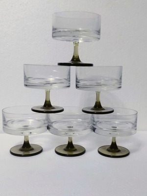 Rosenthal Secunda Smoke Champagne Glasses set of 6 like new