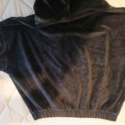 Celestino black velvet blouse hoodie L–XL