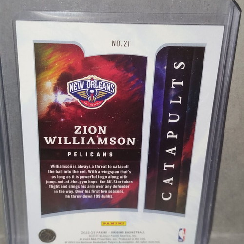 Zion Williamson 2022-23 Panini Origins Catapults #21 Pelicans card like new
