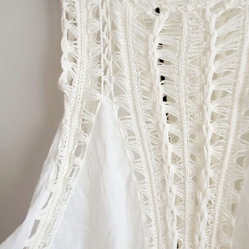 Dress new, white, airy and comfortable, size S-M