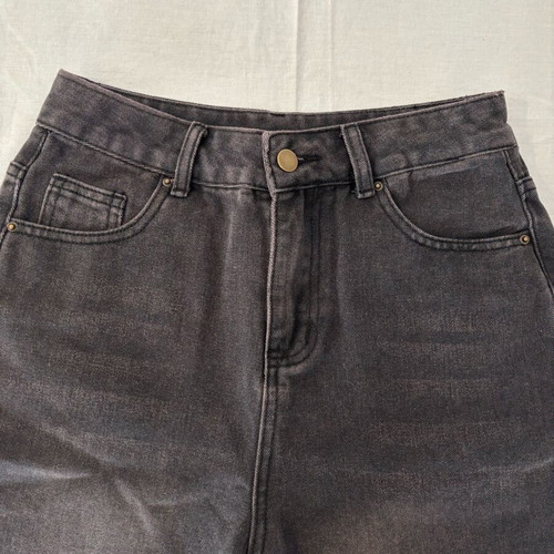 Denim shorts size M high waisted gray-brown like new