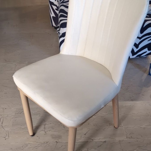 Chair white leatherette used