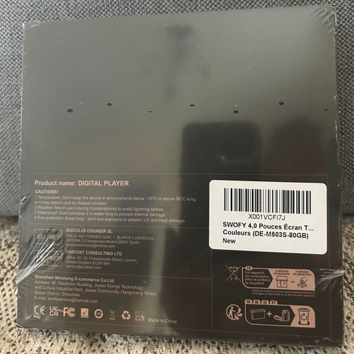 Swofy Digital Player DE-M503S 80GB IPS LCD 4-inch Touch Screen new