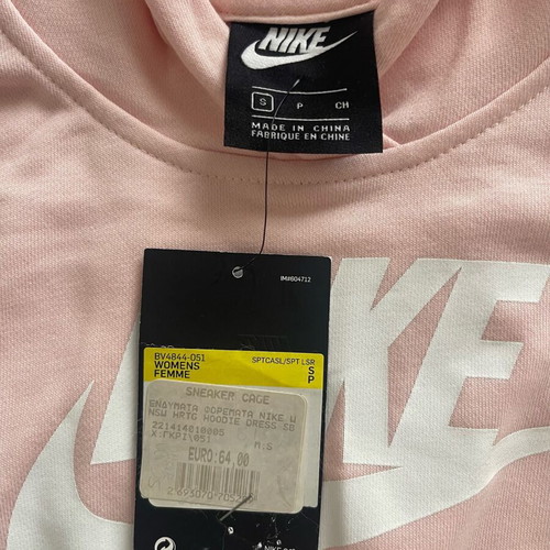 Nike Heritage Hoodie Dress new, size small, gray and pink