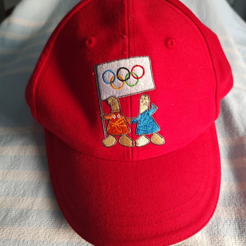 Collectible children's cap Athens 2004 with Phoebus and Athena embroidery