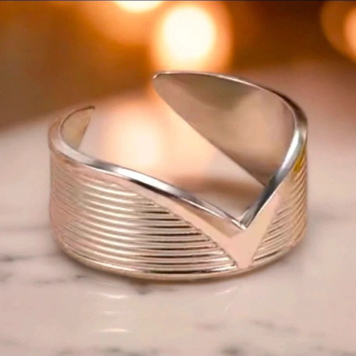Steel ring new in minimal silver design