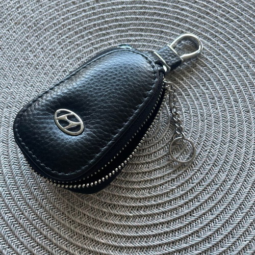 Leather car key case for Hyundai new, black