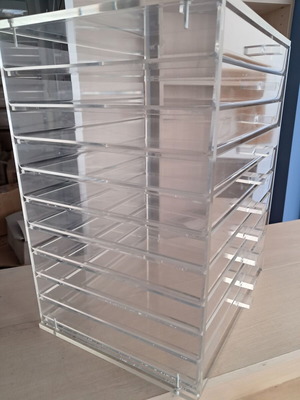 Plexiglass Drawer Unit 10 Drawers New