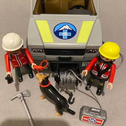 Playmobil Rescue Team used set with missing pieces