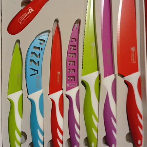 Knife set for bread, meat, cheese with peeler new