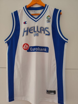 Greece Champion Eurobasket 07 Basketball Jersey used, size XL