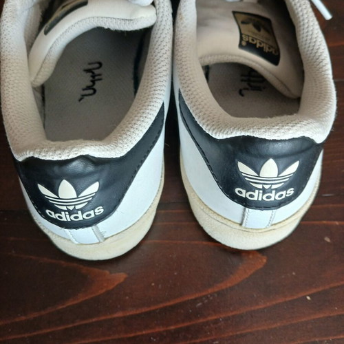 Adidas Superstar sneakers, size 35, black and white