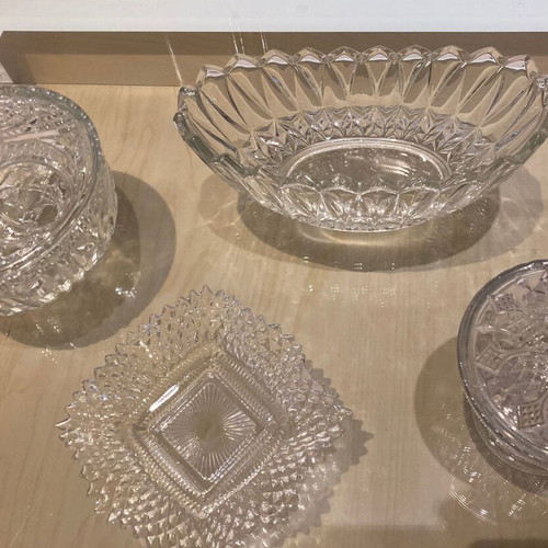 Vintage glass and crystal decorations like new, 1960-1970 era