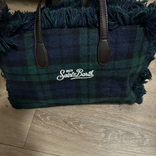 MC2 Saint Barth checked bag with strap new, multicolor